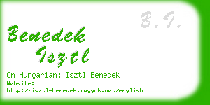 benedek isztl business card